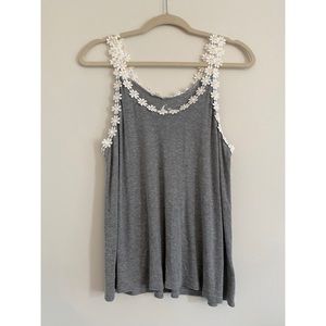 Cute Daisy Strap Ribbed Tank Top